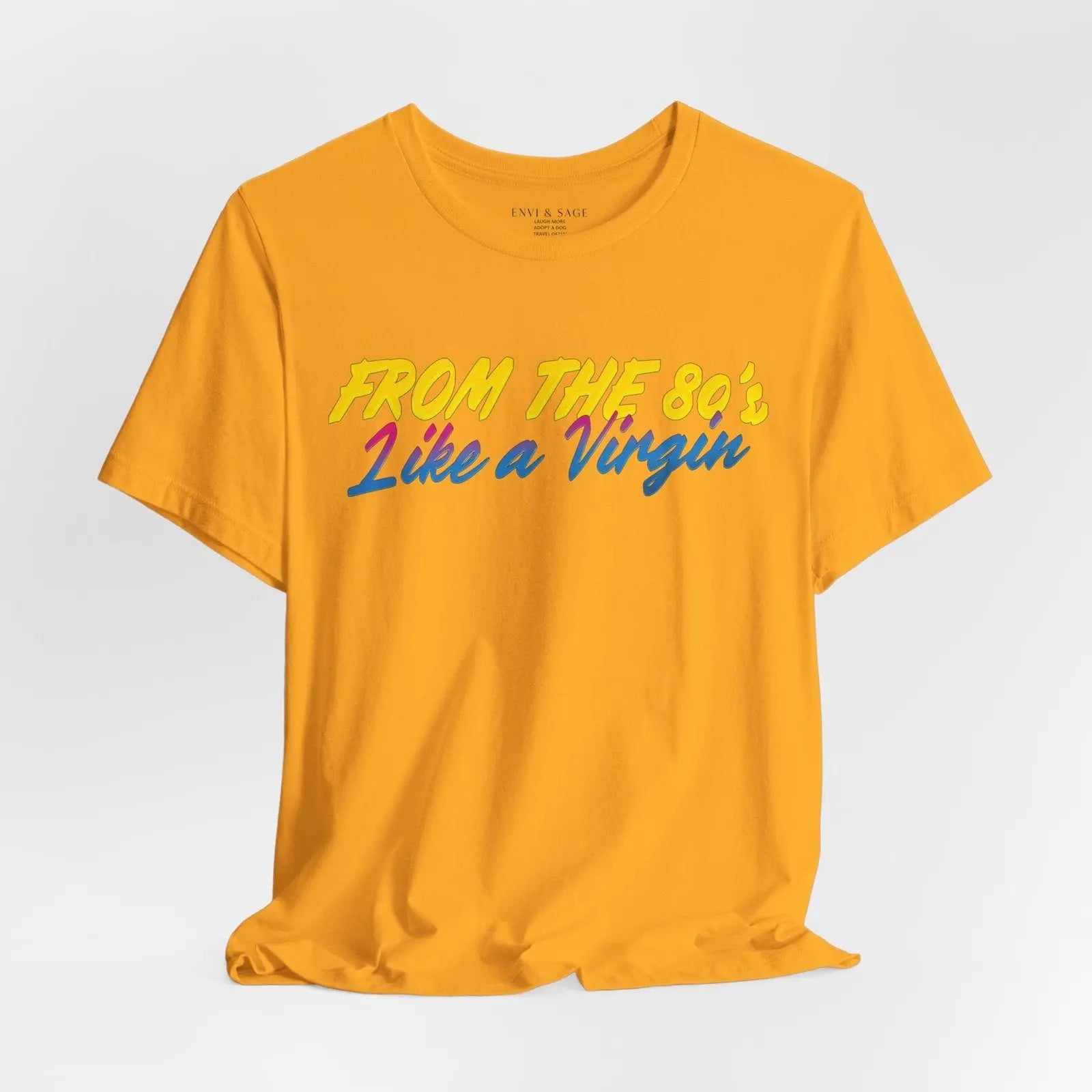 80's Music Like a Virgin Pop Cult Women's Funny T-Shirt - Gold - 2XL amandafashionnyc