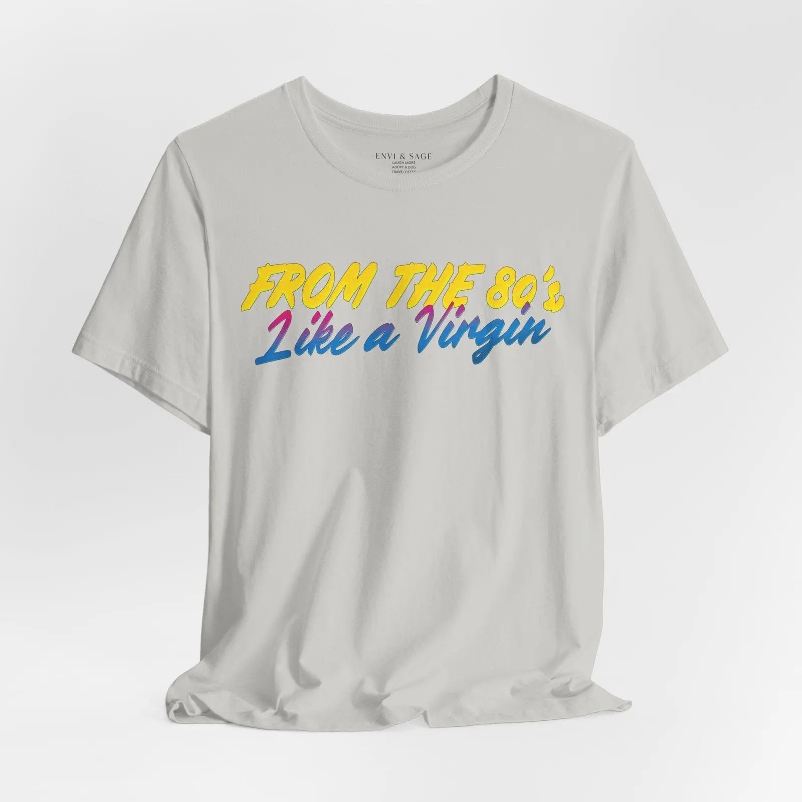 80's Music Like a Virgin Pop Cult Women's Funny T-Shirt - Silver - L solert