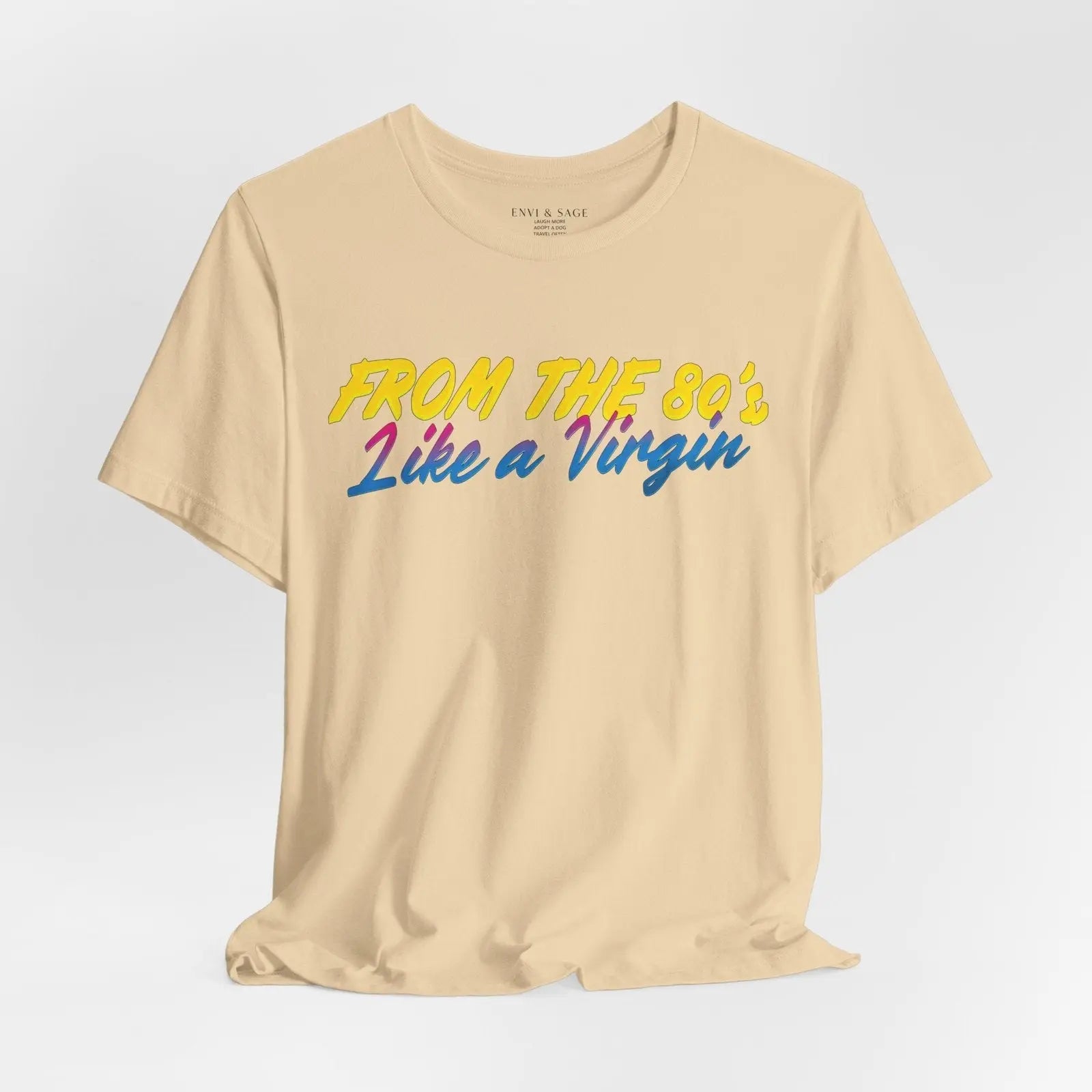 80's Music Like a Virgin Pop Cult Women's Funny T-Shirt - Soft Cream - 3XL amandafashionnyc
